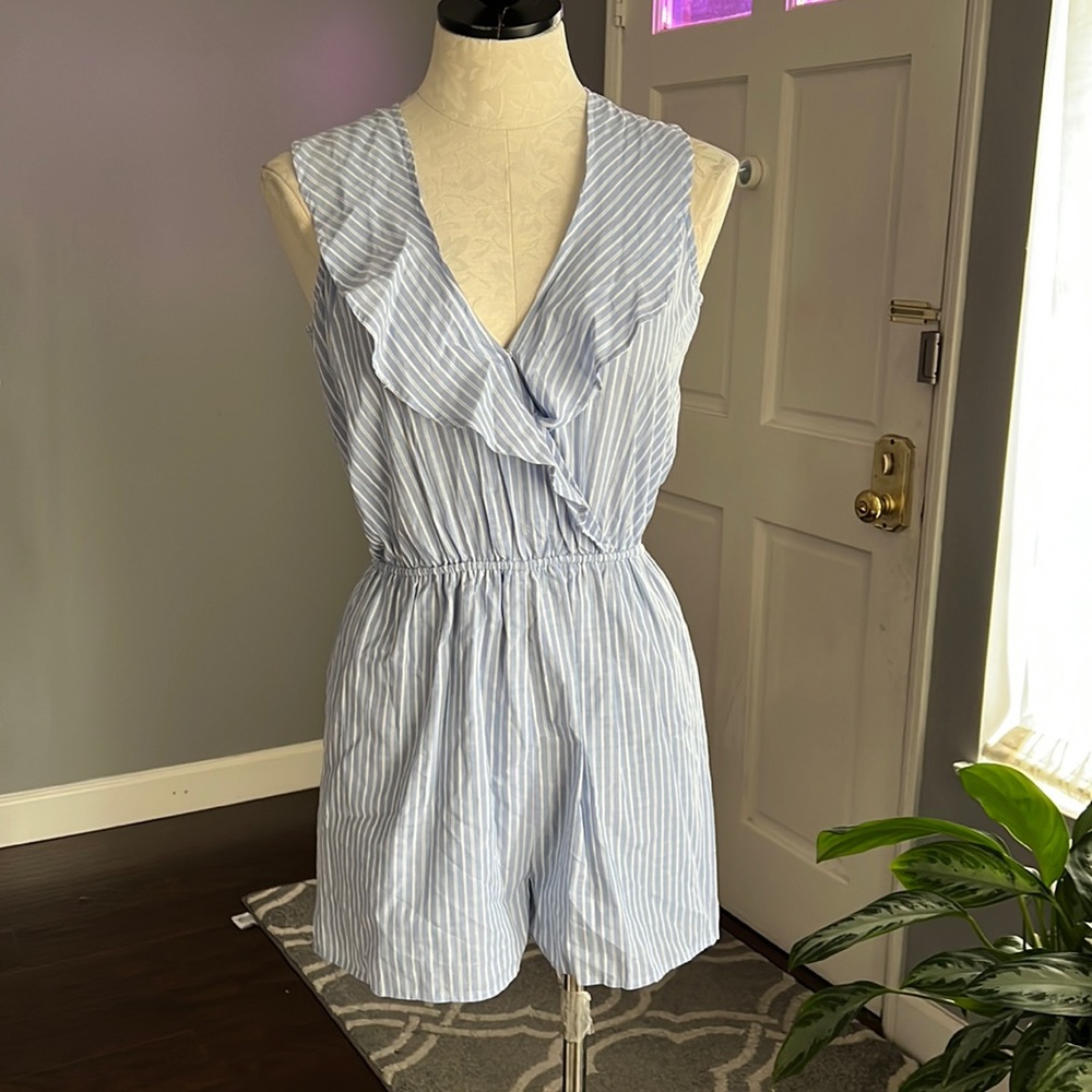 Jack BB Dakota Sandra Stripe Ruffle Romper